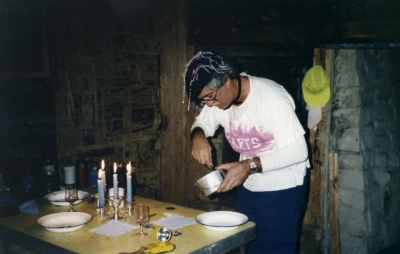 Sous Chef preparing Creme Caramel (photo by Bob) - Farts 19940061.jpg